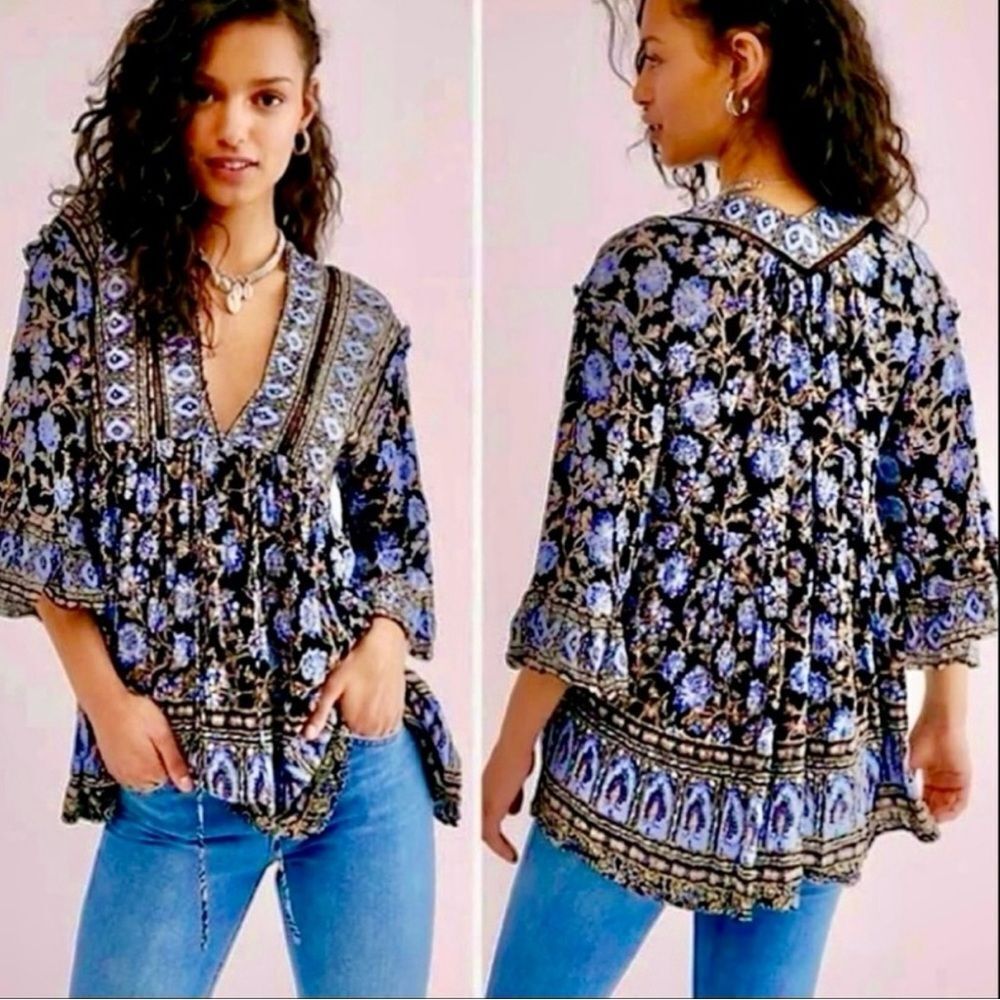 Free People Moonlight Dance Printed
Tunic Top Sz M - Picture 4 of 14